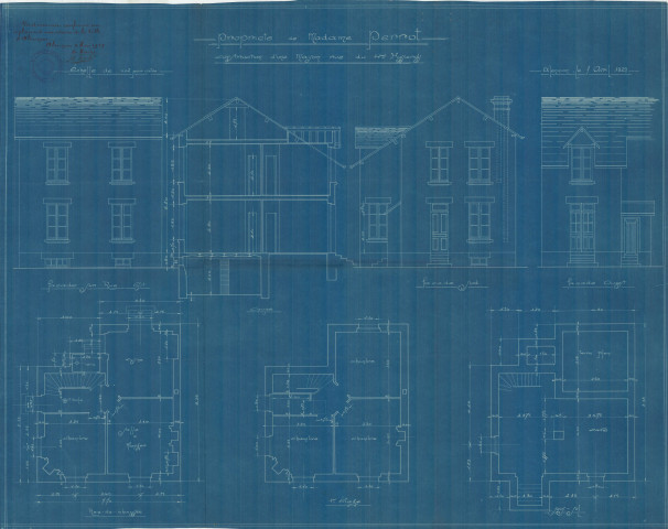 permis de construire n°23, Construction d'une maison d'habitation Rue du 14e Hussard Alençon, (date de décision : 04/05/1929), (auteur du projet, architecte : SOIVE Armand).