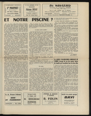 Cité des Ducs, bulletin municipal officiel de la Ville d'Alençon n°6 (octobre 1966).