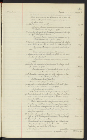 Comptabilité de la ville, budget supplémentaire de 1919, rapport