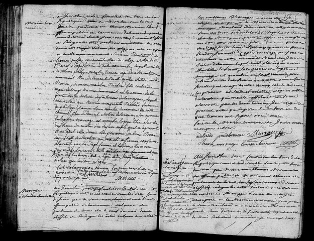 Acte de naissance de MOULIN Louis René (30 août 1795),acte de naissance de MENAGER Adélaïde Charlotte (30 août 1795),acte de naissance de LESIEUR Jean Louis (2 septembre 1795).