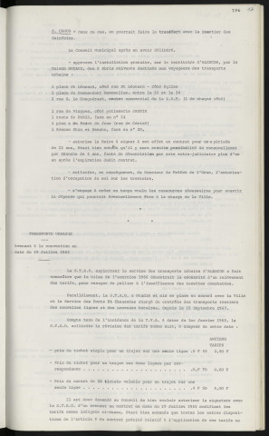 Transports urbains, implantation d'abris "passagers", contrat avec la maison Decaux. Transport urbains, avenant à la convention en date du 19 Juillet 1965.