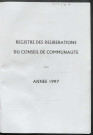 Conseils communautaires : registre des délibérations (16 janvier - 17 novembre1997).