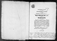 Registre des actes de mariage (1849).