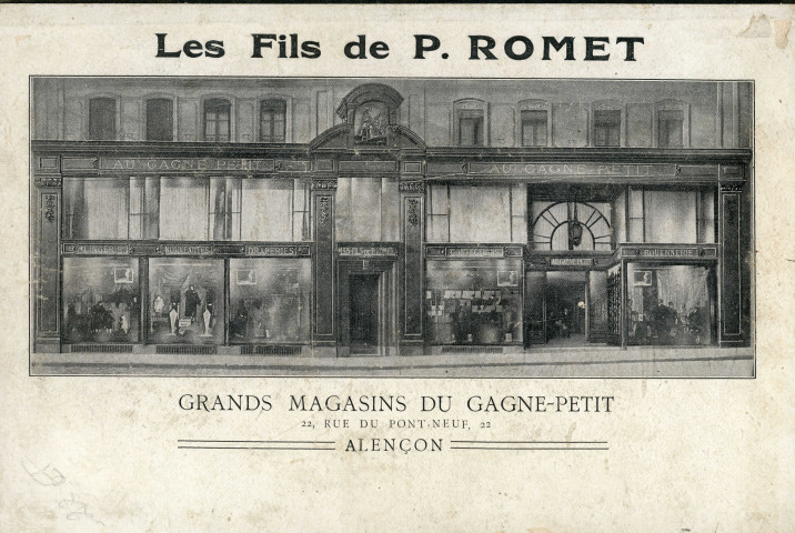 Grands Magasins du Gagne-Petit, publicité : agenda (1927) (Imprimerie Alençonnaise).