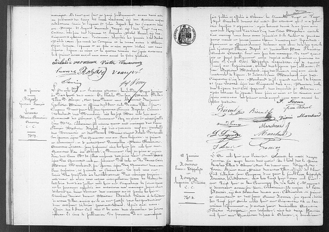 Registre des actes de mariage (1864).