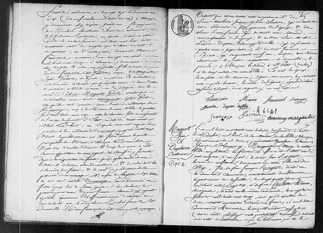 Registre des actes de mariage (1831).