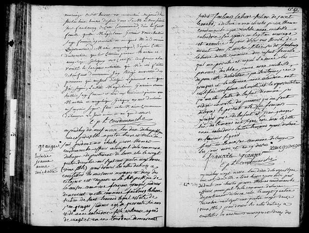 Acte de naissance de HUVET Marie Angélique (7 janvier 1794),acte de naissance de GRANGER Rosalie Jeanne Anne Michelle (7 janvier 1794),acte de naissance de RICHEUX Magloire Isidore (9 janvier 1794).