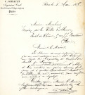 Établissement d'une distribution d'eau dans la ville d'Alençon, captation des eaux de sources de Launay (communes de Colombiers et Damigny), projet d'acquisition (1885-1891) : état indicatif parcellaire, correspondance.
