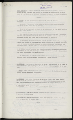 Jumelage Alençon Koutiala, envoie de produits pharmaceutiques. Bilan du festival à la Halle au Blé. Plainte des habitants de la place du bas de Monsort, manque d'éclairage. Demande de rajout d'éclairage place de la Magdeleine. Mauvais état de la Grande Rue, passage des fleuristes.