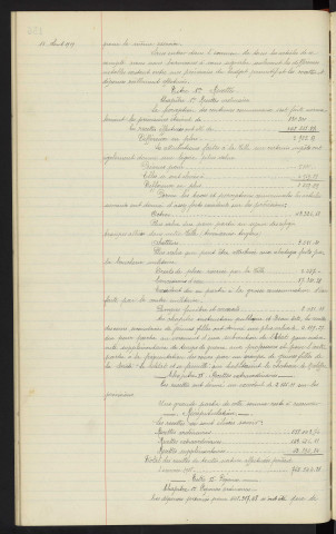 Comptabilité de la ville, compte de gestion du receveur municipal et compte administratif du Maire pour l'exercice 1918, rapport