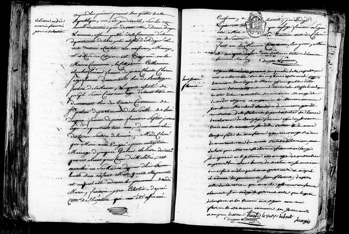Acte de naissance de LELIEVRE André Marie François Yves Célestin (19 mai 1796),acte de naissance de HUET Jean Florent (21 mai 1796).
