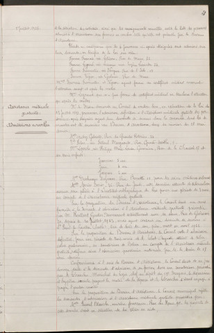 Registre des délibérations du conseil municipal (05 juillet 1926 - 05 décembre 1928).