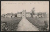 Colombiers (Orne), Le château de la Poignerie, façade, carte postale ancienne noir et blanc n°266, Ernest Le Deley, sd, (14x9), acquisition 2021, AMA.