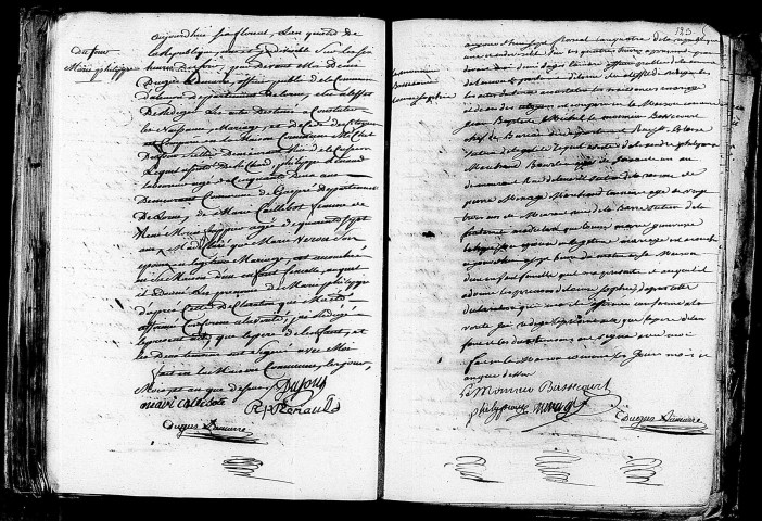 Acte de naissance de DUFOUR Marie Philippe (25 avril 1796),acte de naissance de LEMONNIER BASSECOUR Louise Sophie (26 avril 1796).
