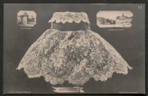 Point d'Alençon, Le Château, l'Hôtel de Ville, carte postale ancienne noir et blanc n°27, A.M.F éditeur, (sd), (14x9), AMA.