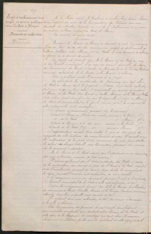 Registre des délibérations du conseil municipal (14 février 1909 - 16 novembre 1912)