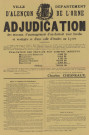 Lycée, adjudication des travaux d'aménagement d'un dortoir avec lavabos et vestiaires et d'une salle d'étude, affiche, (19 avril 1943), Imprimerie alençonnaise Poulet-Malassis.