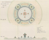 Square de la Halle au Blé, motif central, projet n°3 (services techniques, éch : 1/50, 55.5x45).
