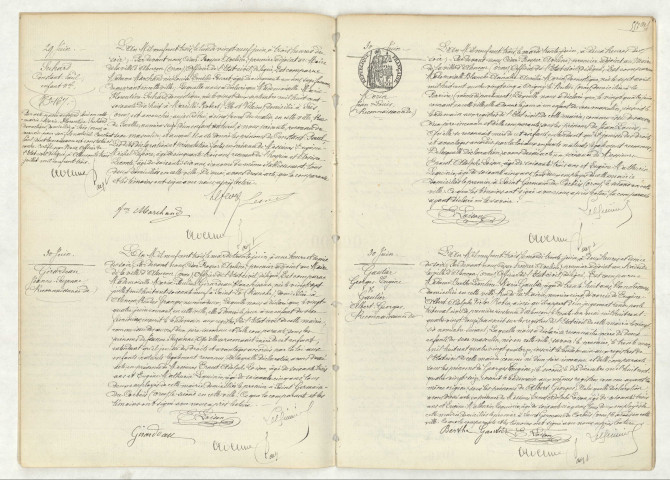 Acte de naissance de SUHARD Constant Paul (29 juin 1903),reconnaissance de GIRARDEAU Jeanne Suzanne (24 juin 1903),MORIN Jean Louis (24 juin 1903),GAUTIER Georges Eugène (24 juin 1903),GAUTIER Albert Georges (24 juin 1903).