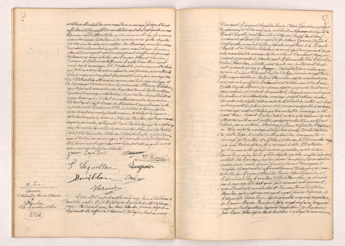Acte de mariage de CARREAU Florent Lucien et LEQUILLEUC Jeanne Marthe (31 mai 1907), GARNIER Alexandre Lucien Clovis et PLANCHON Léa Marcelline Alice (11 Juin 1907).