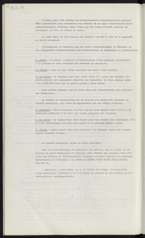 Lycée Marguerite de Navarre, gestion de la piscine.