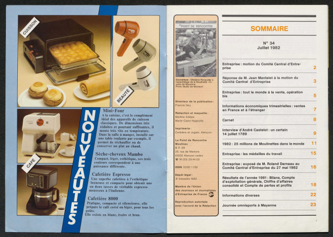 Le Point de rencontre Moulinex n°34 (juillet 1982)
