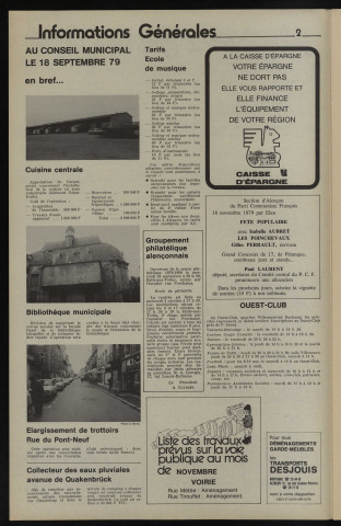 Alençon Notre Cité, journal d'information municipale et districale n°25 (novembre 1979).