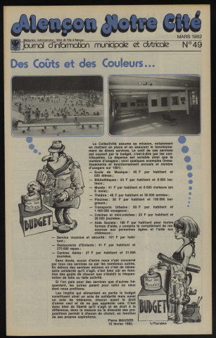 Alençon Notre Cité, journal d'information municipale et districale n°49 (mars 1982).
