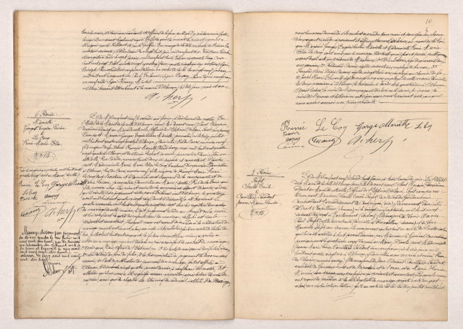 Transcription d'un jugement de divorce de BESNARD et LEFROID (06 février 1909), Acte de mariage de MARIETTE Georges Eugène Lucien et LECOQ Renée Marie Elise (06 février 1909), Acte de mariage de FAFET Charles Emile et COUILLARD-SANDRET Jeanne Marie Louise (08 février 1909).