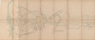 Assainissement de la Briante dans la traversée d'Alençon, avant-projet : plan (Muller, éch : 1/100, 28 décembre 1854)