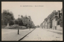 Alençon (Orne), Rue de Bretagne, carte postale ancienne noir et blanc n°43, A.M.F éditeur, [date cliché : 1910 ?], (14x9), AMA.