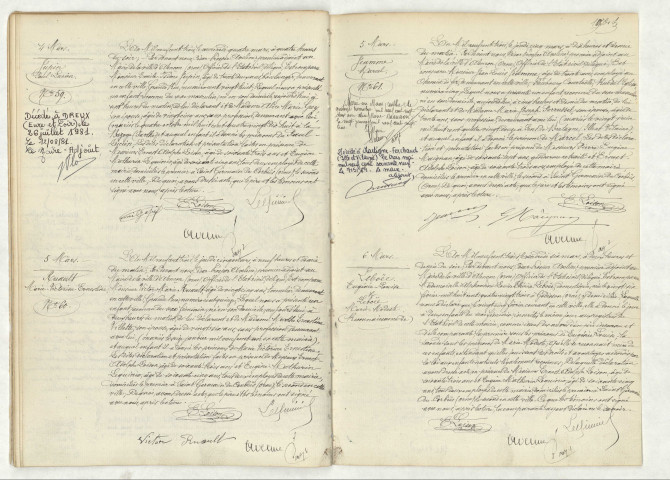 Acte de naissance de JUPIN Paul Lucien (4 mars 1903),RUAULT Marie Victorine Ernestine (5 mars 1903),JEAMME Marcel (5 mars 1903),reconnaissance de LEBOEE Eugénie Louise (6 mars 1903),LEBOEE Marie Modeste (6 mars 1903).