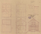 permis de construire n°16, Construction d'une maison d'habitation Rue Courteille Alençon, (date de décision : 1933), (auteur du projet, architecte : HENRIET (entrepreneur)).