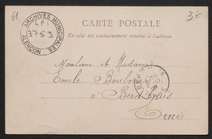 Condé-sur-Sarthe (Orne), Le Pont percé, dépendance du château de Vervaine, carte postale ancienne noir et blanc n°56, édition CAP Paris, (Date d'utilisation : 02 octobre 1906), (14x9), AMA.