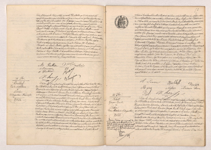 Acte de mariage de COCHIN Louis Joseph et RATTIER Marthe Jeanne Marie (15 octobre 1909), Acte de mariage de KIRCHHOFF Emile Alphonse et DIVIER Augustine Françoise (19 octobre 1909), Acte de mariage de SCHELL Georges Emile et LOTTIN Louise Hortense Augustine (23 octbre 1909).
