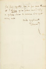 Lettre autographe signée de l'écrivain Edouard Plouvier à l'acteur Adolphe Laferrière (sd).