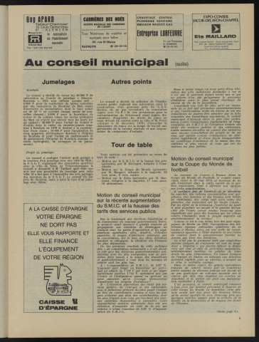 Alençon Notre Cité, journal des habitants de la Ville et des communes périphériques n°13 (juin 1978).