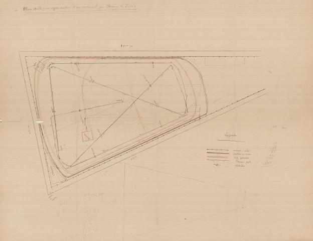 Organisation d'un carrousel, Plan du Champ de Foire aux chevaux (ech 1/500).