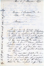 Foire de la Chandeleur (1874), demandes de boutiques sous la coupole de la Halle au Blé, sur la place d'Armes : états nominatifs, correspondance, flyers, plans, mémoires.