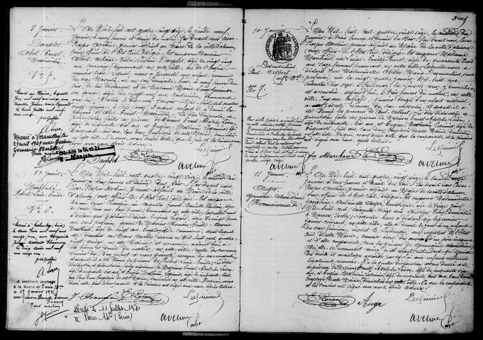 Registre des actes de naissance et adoption.