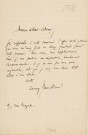 Lettre autographe signée de l'écrivain Tony Révillon à l'acteur Adolphe Laferrière [1863] .
