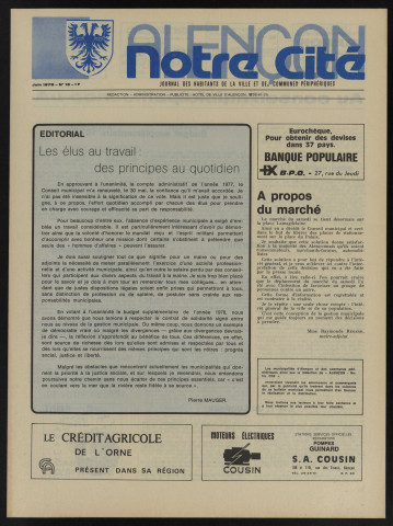Alençon Notre Cité, journal des habitants de la Ville et des communes périphériques n°13 (juin 1978).