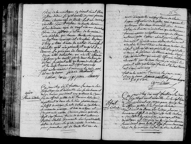 Acte de naissance de THEBAULT Louise Henriette (1er septembre 1794),acte de naissance de GADO Thomas Nicolas (4 septembre 1794),acte de naissance de LEFORT Marie Adélaïde (4 septembre 1794).