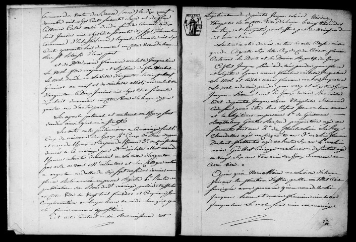Registre des actes de mariage et divorce (24 septembre 1805-16 décembre 1806).