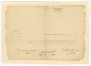 Agrandissement du collège, bâtiments entourant la Cour Carrée (15 juillet 1828), (architecte : Pierre Félix Delarue).