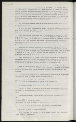 Assainissement, conventions avec Saint-Germain-du-Corbeis et Damigni pour le transit et le traitement des eaux usées.