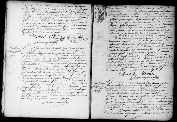 Registre des actes de naissance et adoption (1830).