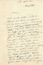 Lettre autographe signée de la femme de lettres Louise Colet au comédien Louis Fortuné Adolphe Laferrière [1872].