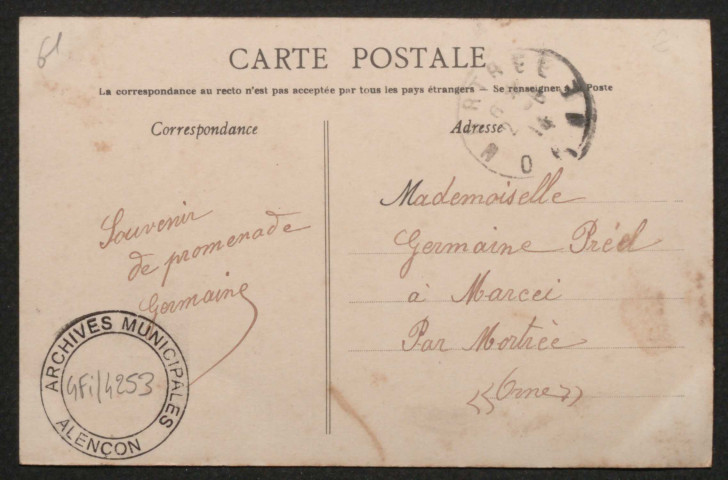 Cuissai (Orne), l'église Saint-Sulpice, carte postale ancienne noir et blanc, Poupard édition, (Date d'utilisation : 02 juin 1914), (14x9), AMA.