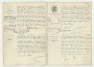 Acte de naissance de MONTAIN Louise Marguerite Marie (1er avril 1915), acte de naissance de MORAND Camille Joseph (30 mars 1915), acte de naissance de BOUVEYRON Eliane Geneviève Agnès (30 mars 1915), reconnaissance de BRUNET Robert Auguste Henri (3 avril 1915)